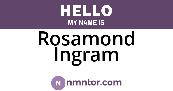 Rosamond Ingram