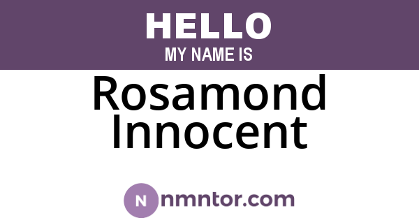 Rosamond Innocent