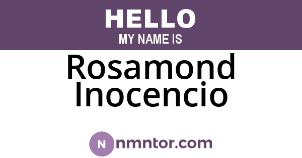 Rosamond Inocencio