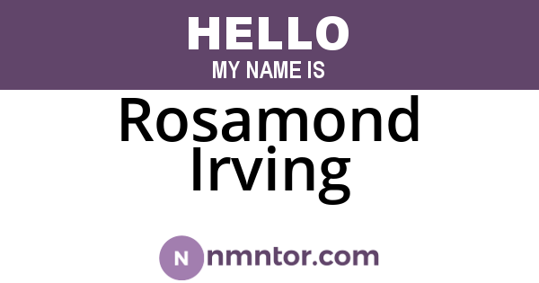 Rosamond Irving