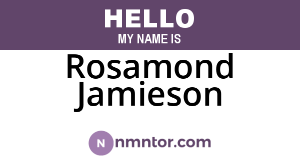 Rosamond Jamieson