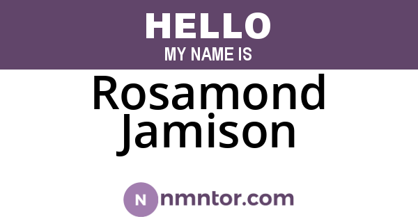 Rosamond Jamison