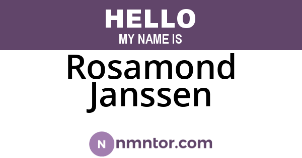 Rosamond Janssen