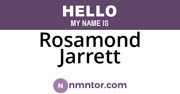 Rosamond Jarrett