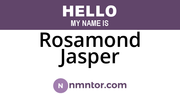 Rosamond Jasper