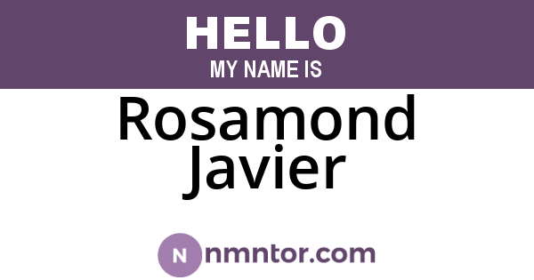 Rosamond Javier