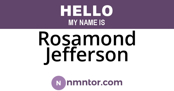 Rosamond Jefferson