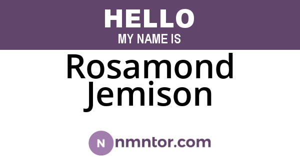 Rosamond Jemison