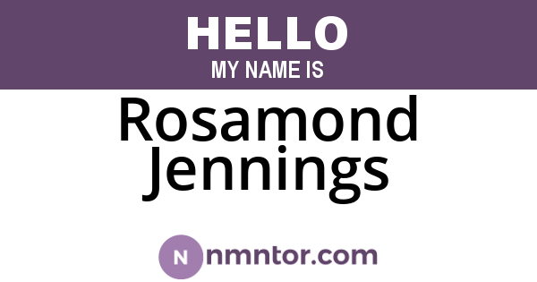 Rosamond Jennings