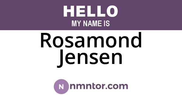 Rosamond Jensen