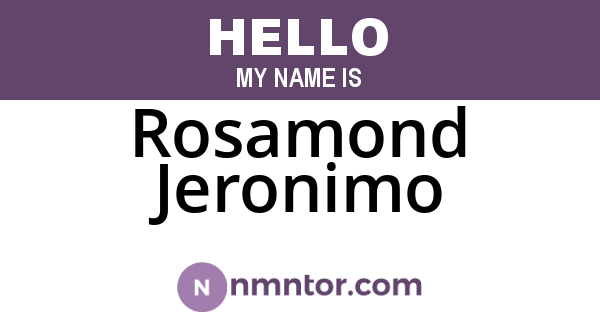 Rosamond Jeronimo
