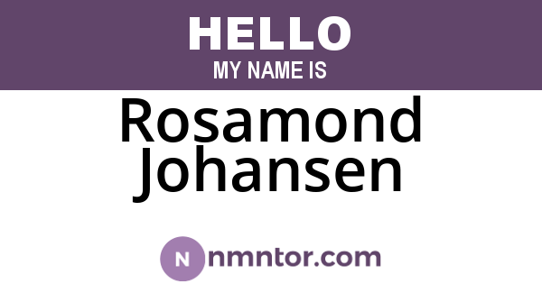 Rosamond Johansen