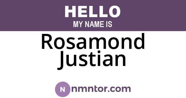 Rosamond Justian