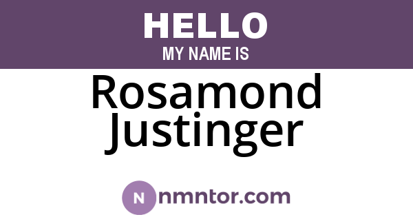 Rosamond Justinger