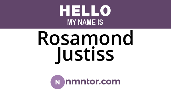 Rosamond Justiss
