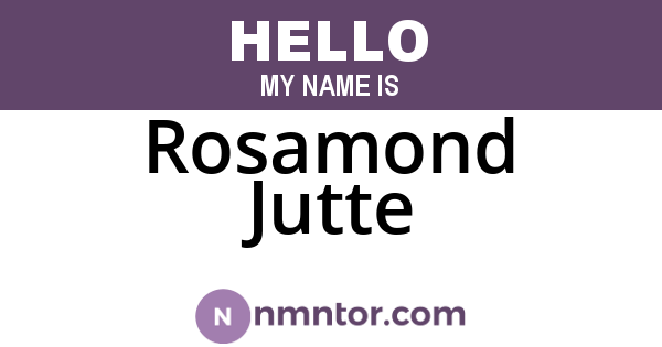 Rosamond Jutte