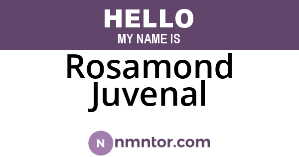 Rosamond Juvenal