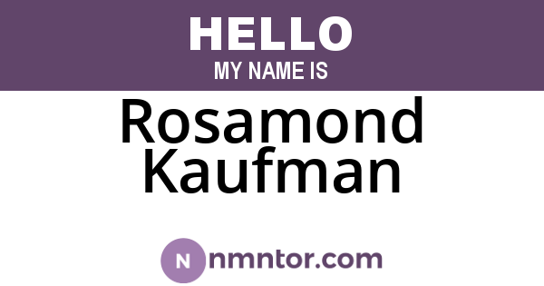 Rosamond Kaufman