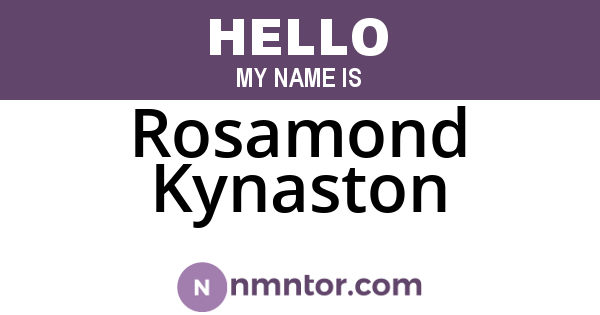 Rosamond Kynaston