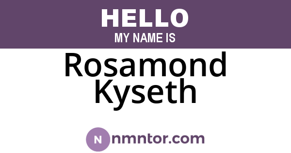 Rosamond Kyseth