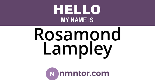 Rosamond Lampley