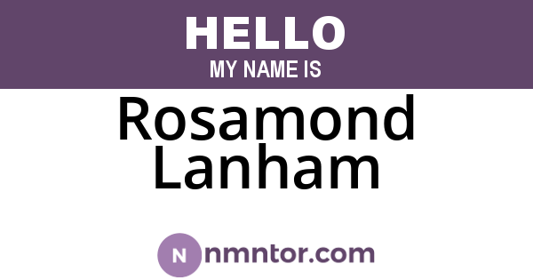 Rosamond Lanham