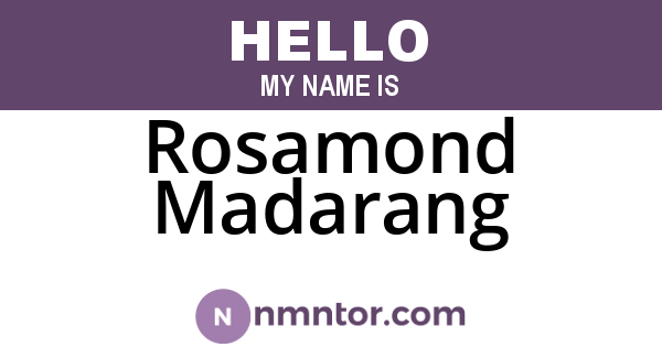 Rosamond Madarang