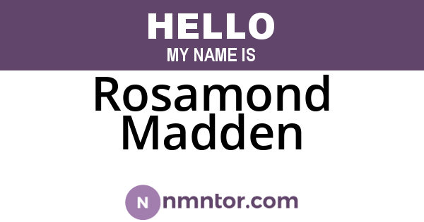 Rosamond Madden