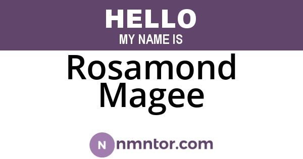 Rosamond Magee