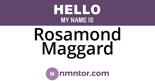 Rosamond Maggard