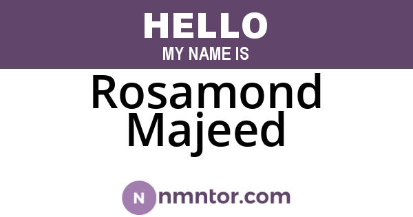 Rosamond Majeed
