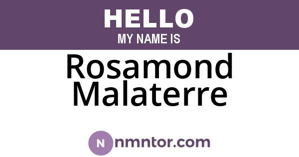 Rosamond Malaterre