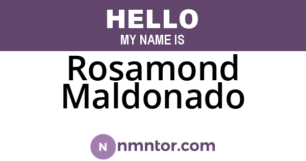 Rosamond Maldonado