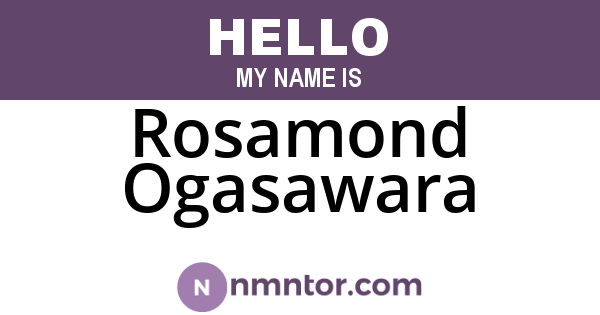 Rosamond Ogasawara