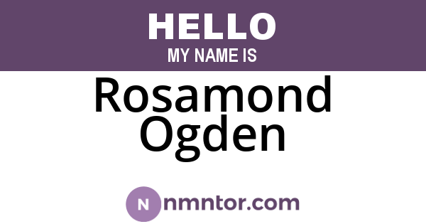 Rosamond Ogden