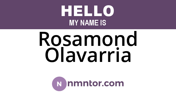 Rosamond Olavarria