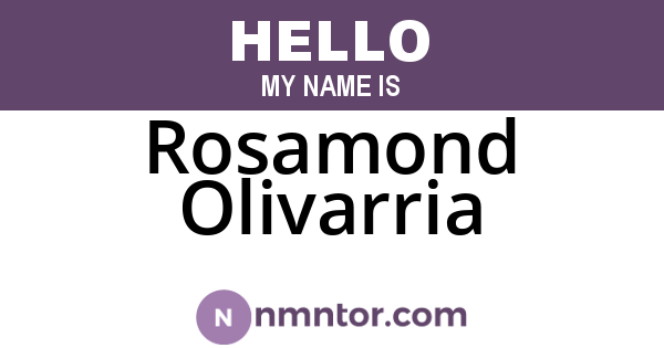 Rosamond Olivarria