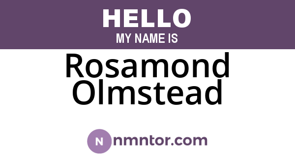 Rosamond Olmstead