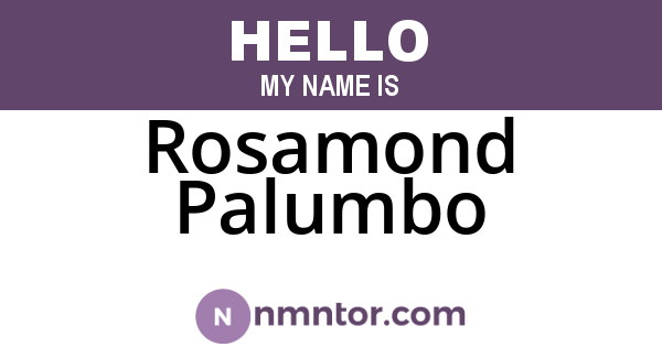 Rosamond Palumbo