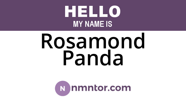 Rosamond Panda