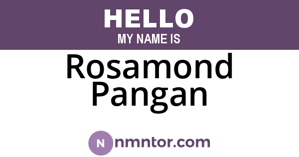 Rosamond Pangan