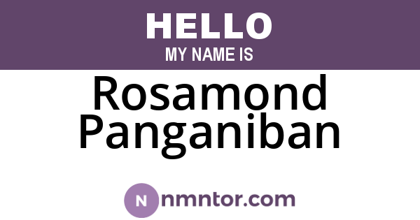 Rosamond Panganiban