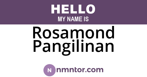 Rosamond Pangilinan