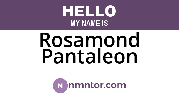 Rosamond Pantaleon