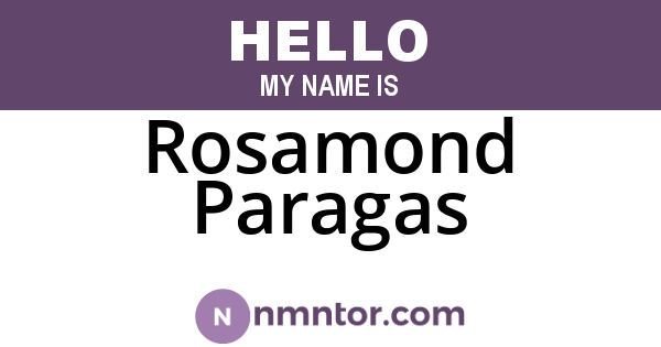Rosamond Paragas