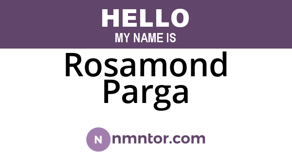 Rosamond Parga