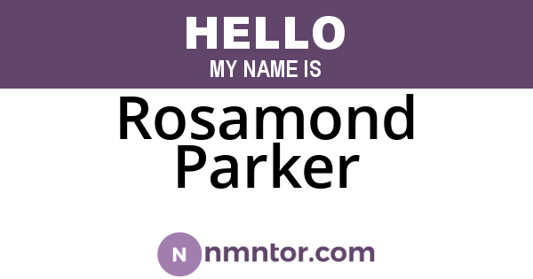 Rosamond Parker