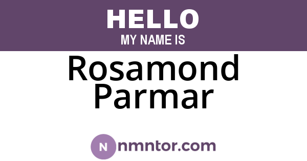 Rosamond Parmar