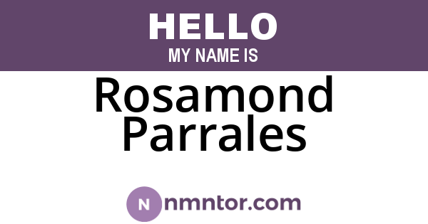 Rosamond Parrales