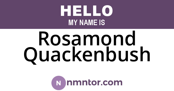 Rosamond Quackenbush